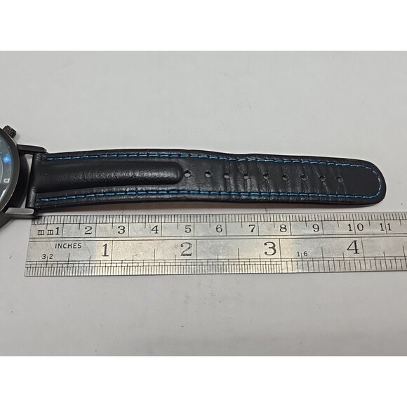 Star Trek Enterprise Space Dial Quartz Watch New Battery Leather Strap Mens 38mm - Picture 8 of 12